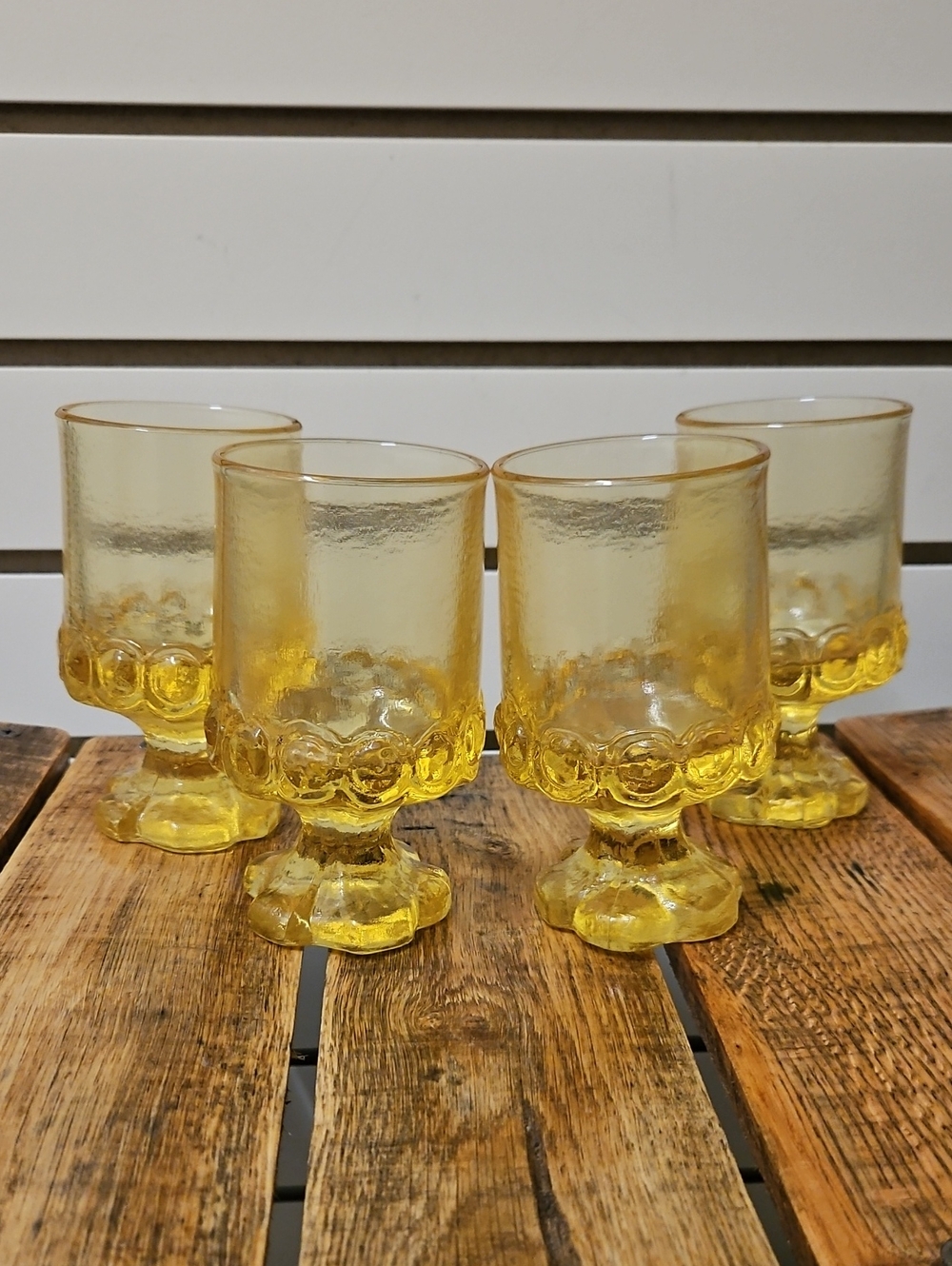 Vintage Tiffin Franciscan Madeira Cornsilk Yellow Goblets Set Of 4